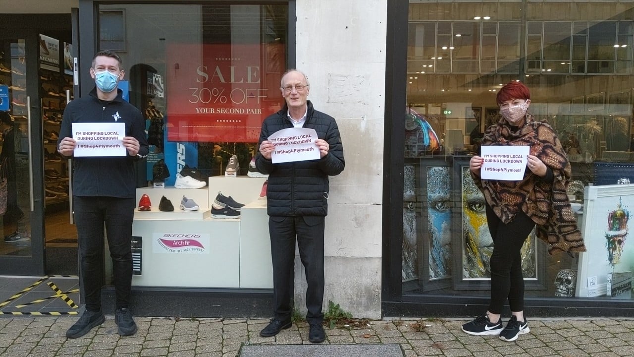 Steve Hughes, Chief Executive of Plymouth City Centre company and city centre workers