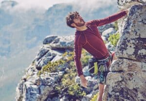 Man rockclimbing