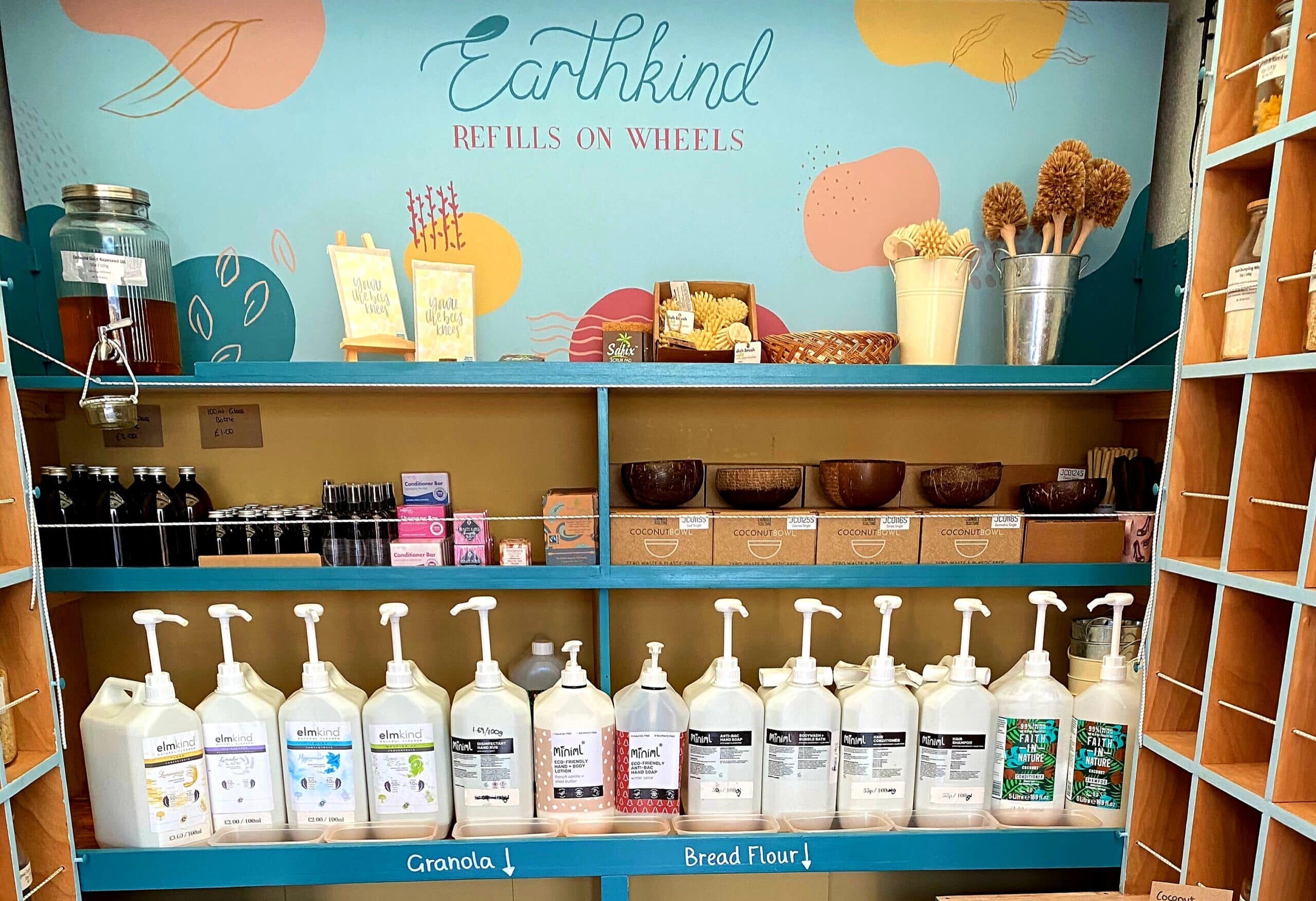 Eco products on shelves